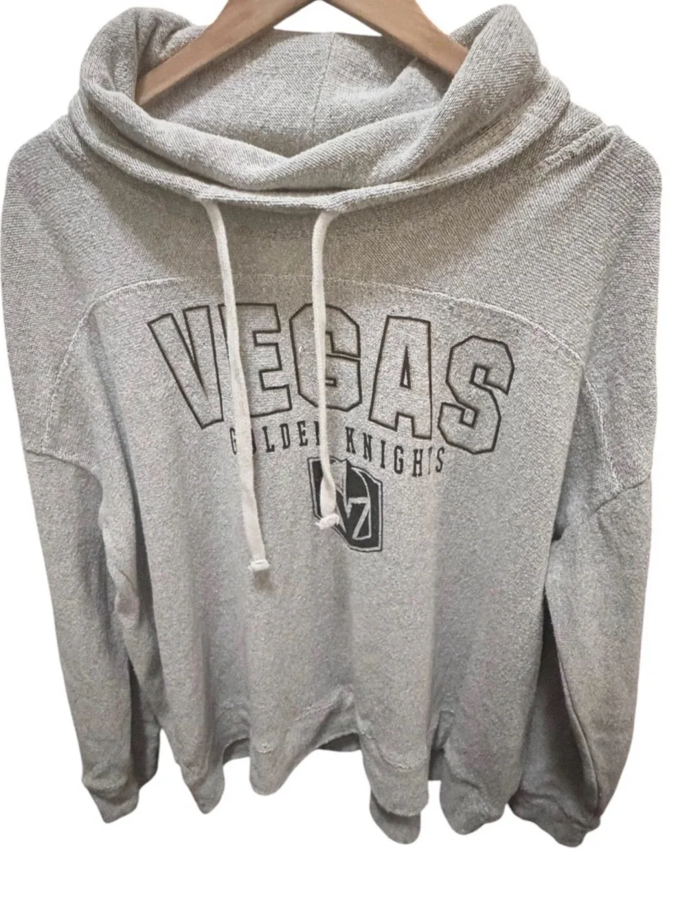 NHL Vegas Golden Knights Light Gray Cowl Neck Pullover